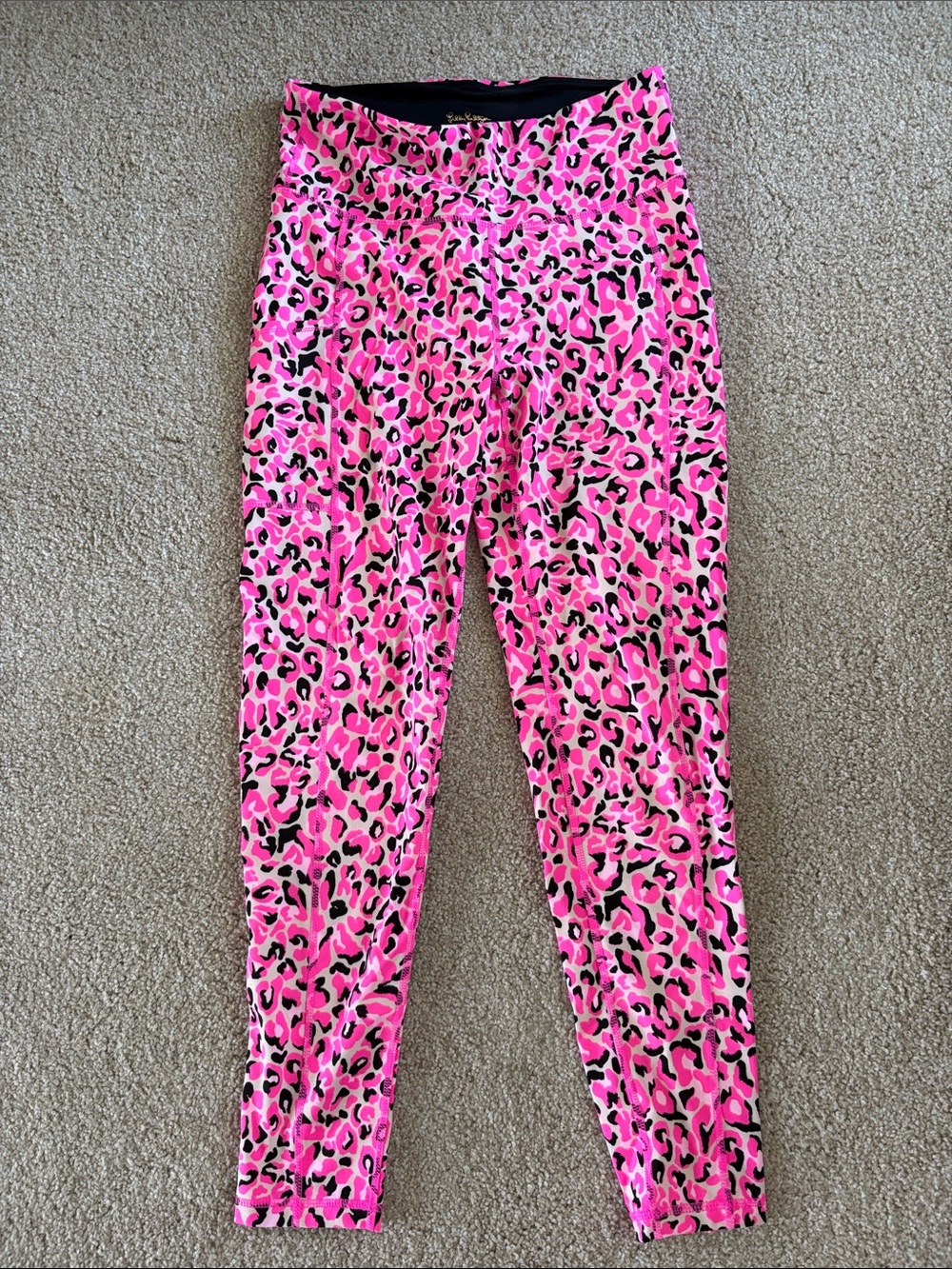 Lilly Pulitzer Luxletic Weekender 26” Pink Leopard Leggings